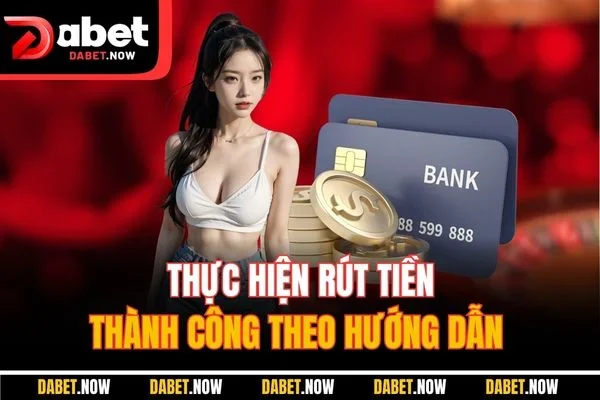 Thực hiện rút tiền thành công theo hướng dẫn